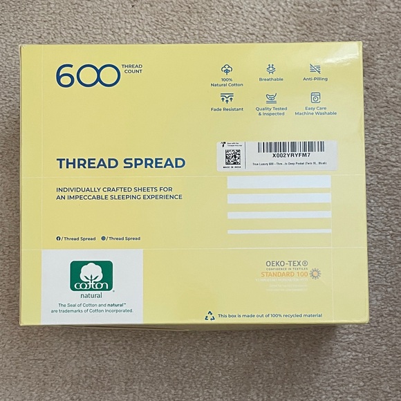 Twin XL Sheet Set in blush - Picture 2 of 6